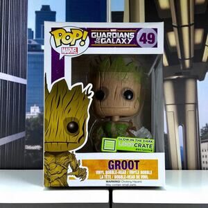 Funko Pop Unopened Groot 49 Marvel Guardians of the Galaxy Glow in the Dark